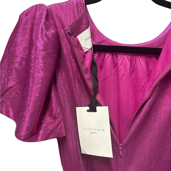 NEW Pomander Place by Tuckernuck NWT Pink Metallic Shimmer Angelina Maxi Dress S - Picture 5 of 8